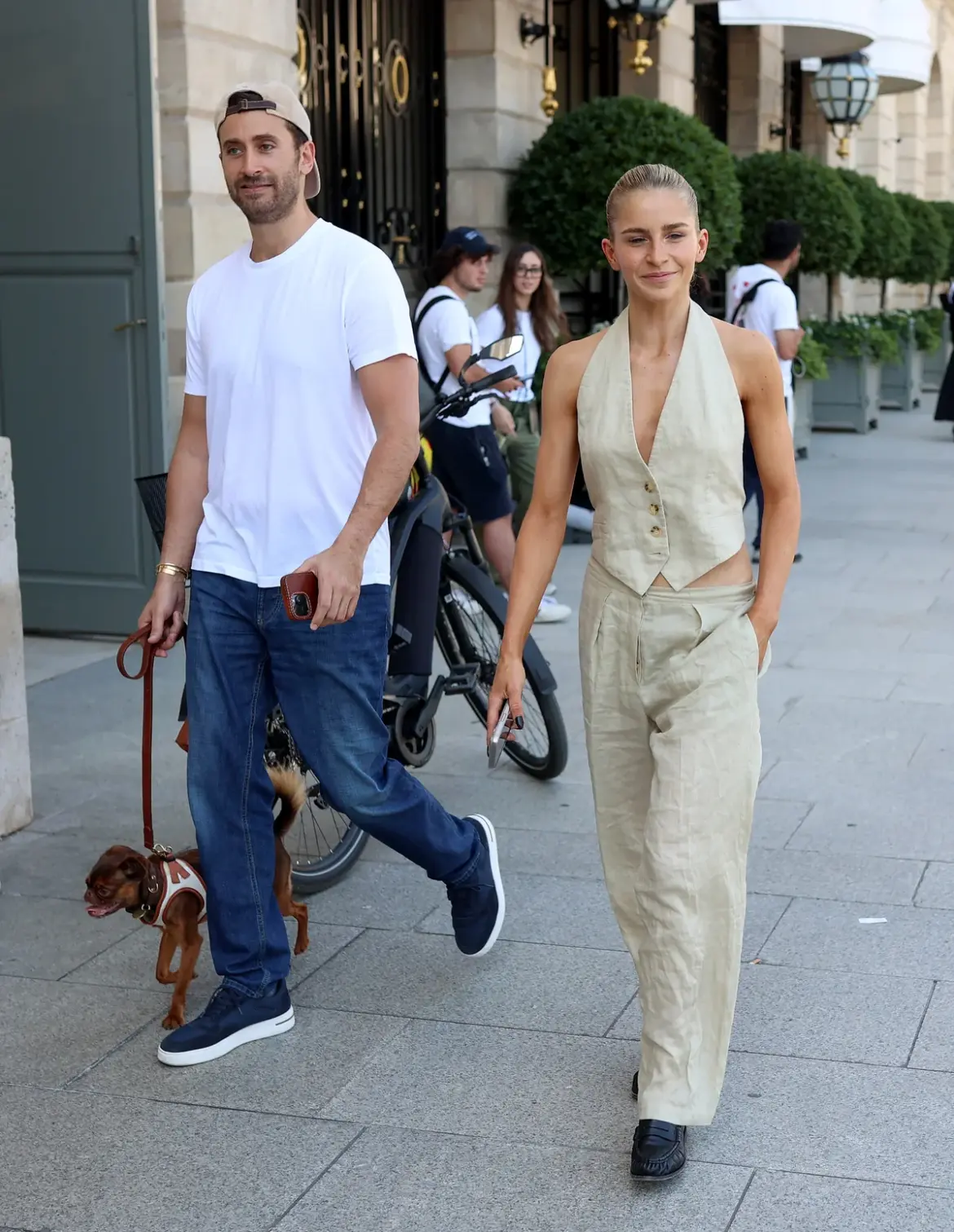 Caroline Daur Spotted Strolling the Streets of Paris with a Stylish Companion 06-26-25