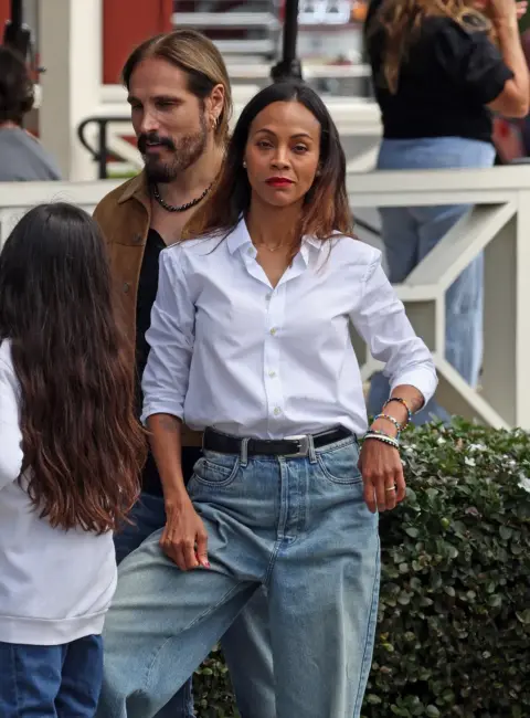 Zoe Saldana and Her Family Celebrate 4th of July at Montecito Parade 07-04-25