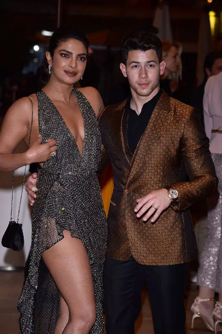 Priyanka Chopra and Nick Jonas at Hotel Martinez for Vanity Fair and Chopard Party 09-18-2015
